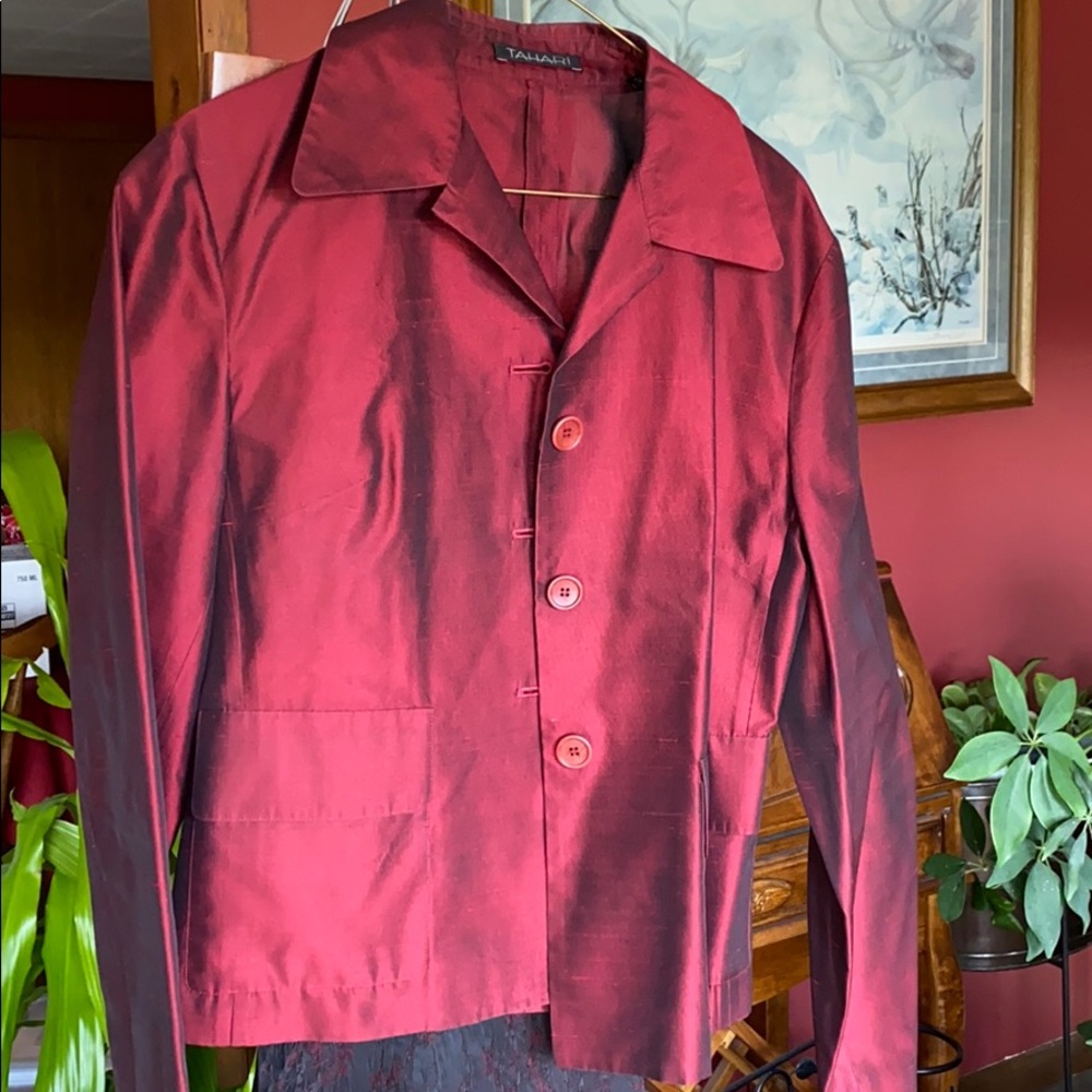Tahari • Burgundy Suit Set
